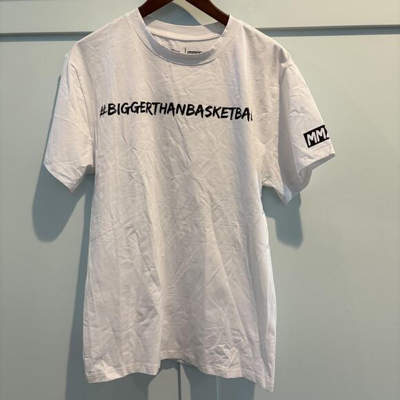 Bigger Than Basketball Shirt Mens Medium White Limited Edition MMXXI Graphic Tee - Picture 1 of 9